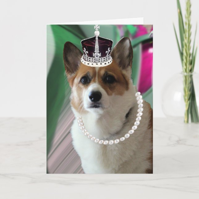 Corgi-Prinzessin Karte (Vorderseite)