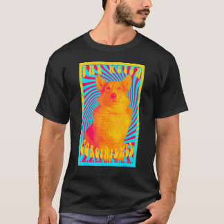 Corgi Psychedelisch 1960er Corgi Mutter Vater Hun T-Shirt