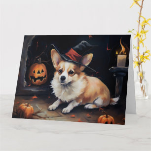 Corgi Pumpkins Halloween Beängstigend Karte