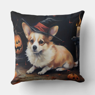 Corgi Pumpkins Halloween Beängstigend Kissen