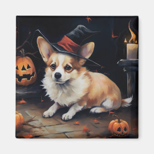 Corgi Pumpkins Halloween Beängstigend Magnet