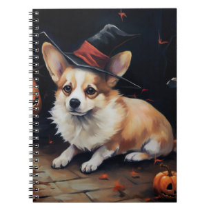 Corgi Pumpkins Halloween Beängstigend Notizblock