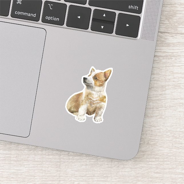 Corgi Puppy Cartoon Dog Aufkleber (Ausschnitt)