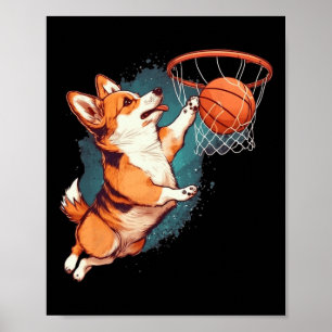 Corgi Puppy Corgi Bysketbyll für Heimtiere Frauen Poster