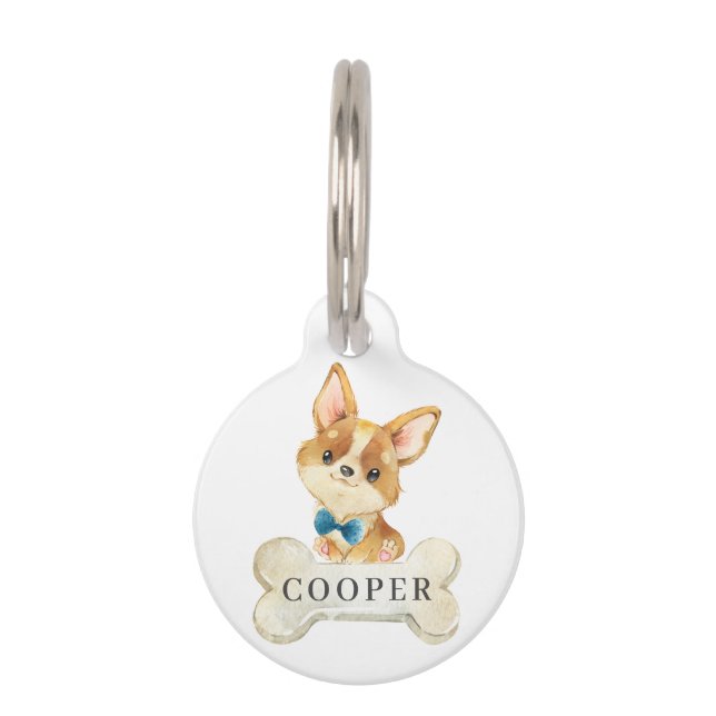Corgi Puppy Dog Haustiermarke (Vorderseite)