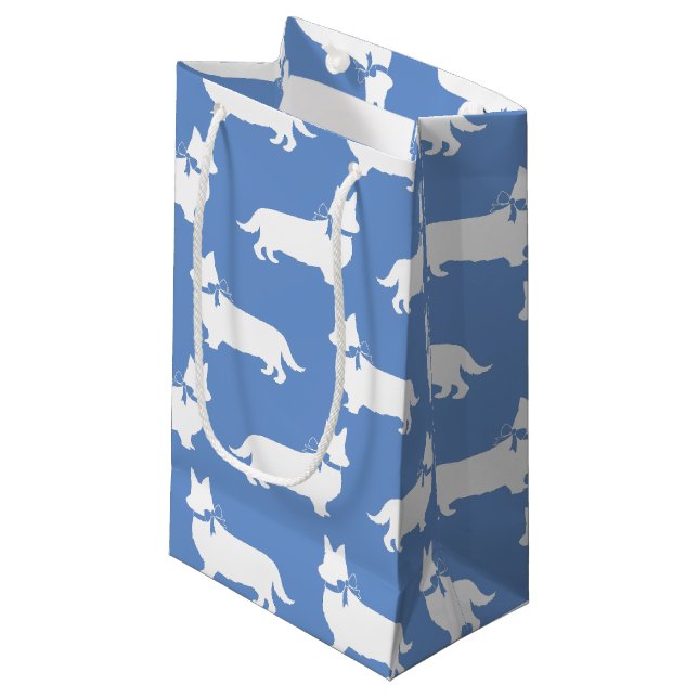 Corgi Puppy Dog Pembroke Welsh Kleine Geschenktüte (Vorderseite Schrägansicht)