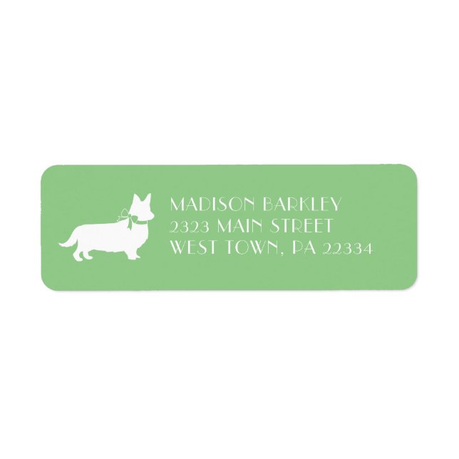 Corgi Puppy Dog Pembroke Welsh Label (Vorne)