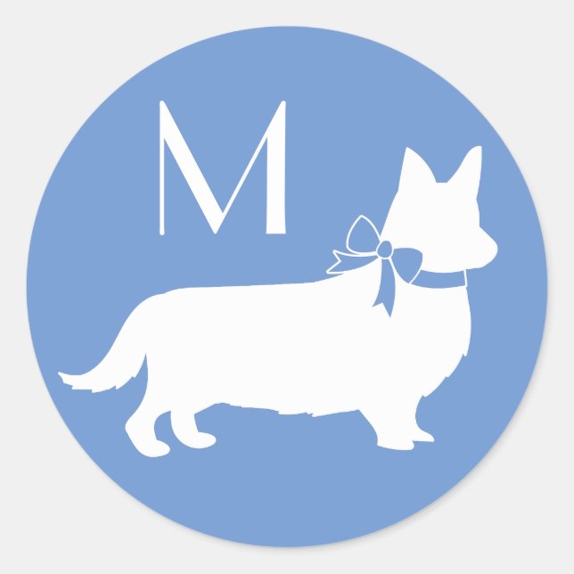 Corgi Puppy Dog Pembroke Welsh Runder Aufkleber (Vorderseite)
