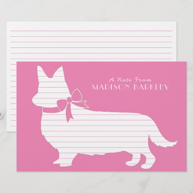 Corgi Puppy Dog Pembroke Welsh Stationery Briefpapier (Vorne/Hinten)