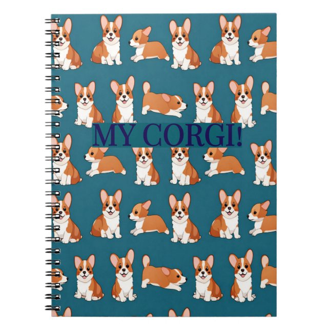 Corgi Puppy Notebook Journal Notizblock (Vorderseite)