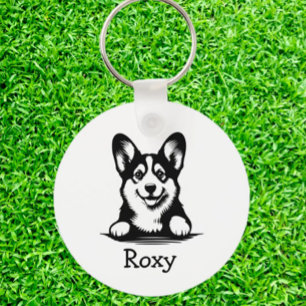 Corgi Puppy Personalisiert Theme Schlüsselanhänger