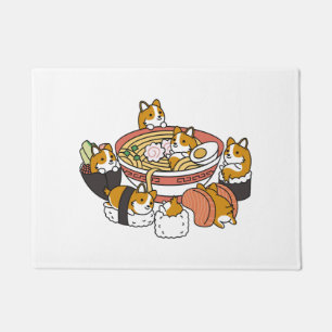 Corgi Ramen Sushi Fußmatte