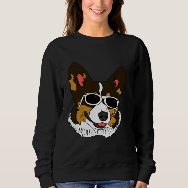 Corgi Rockin Shades Sweatshirt (Vorderseite)