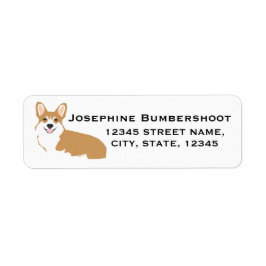 Corgi-Rücksendeadressen-Aufkleber - niedliches Kor