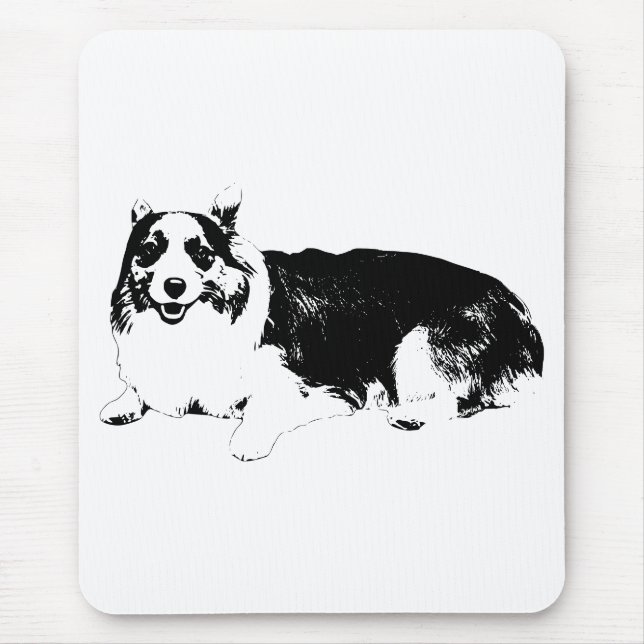 Corgi Ruhe für Fokus Mousepad (Vorne)