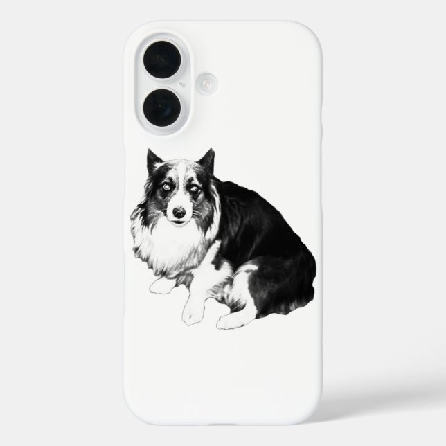 Corgi ruhige Festigkeitscase iPhone 16 Hülle (Rückseite)