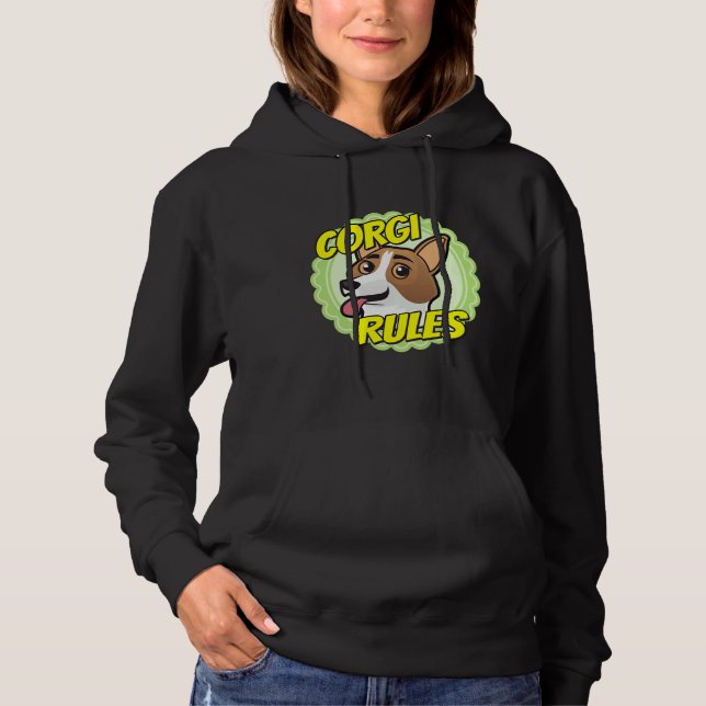 Corgi Rules Hoodie (Vorderseite)