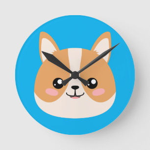 Corgi Runde Wanduhr