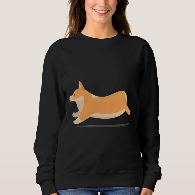 Corgi Running 953 Sweatshirt (Vorderseite)