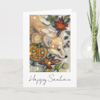 Corgi Samhain Karte