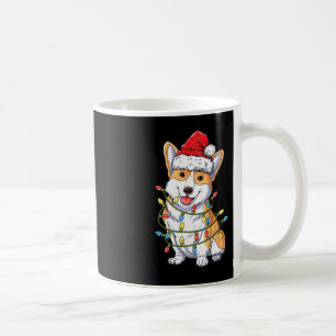 Corgi Santa Christmas Tree Lights Xmas Boys Men Co Kaffeetasse