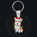 Corgi Santa Christmas Tree Lights Xmas Boys Men Co Schlüsselanhänger<br><div class="desc">Corgi Weihnachtsbaum Lichter Weihnachten Weihnachtsmänner Männer Korgmas Hund</div>