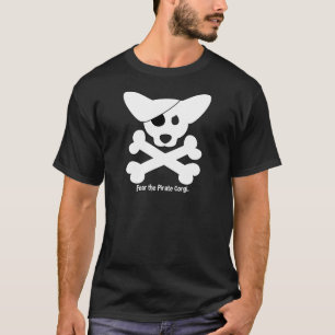 Corgi-Schädel u. Knochen-T - Shirt