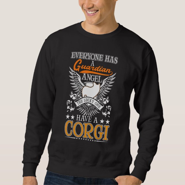 Corgi-Schutzengel Sweatshirt (Vorderseite)