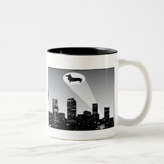 Corgi-Signal-Tasse Zweifarbige Tasse