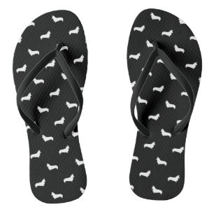 Corgi Silhouette Flip Flops - Niedliches Hundedesi