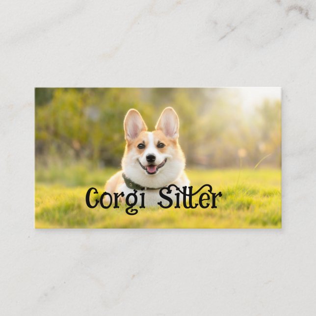 Corgi-Sitter Visitenkarte (Vorderseite)