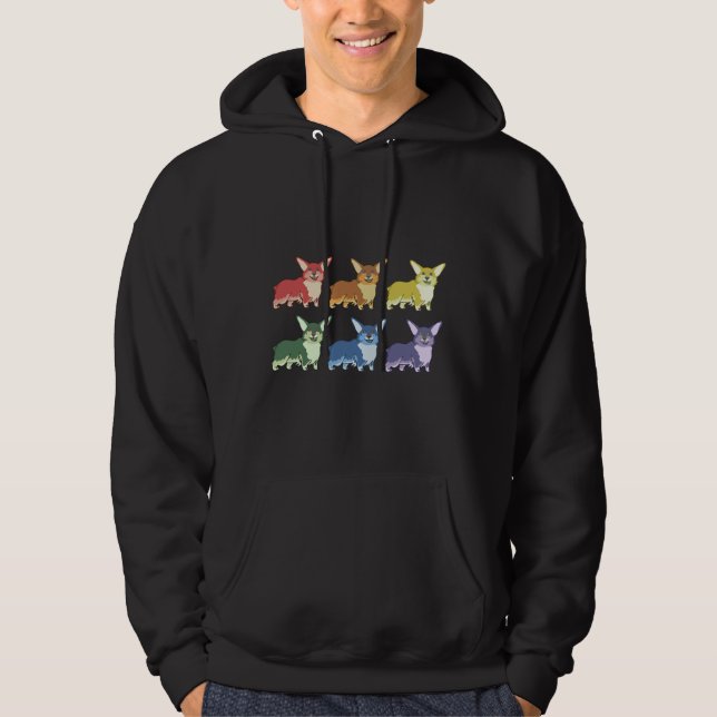 Corgi Skittles Hoodie (Vorderseite)