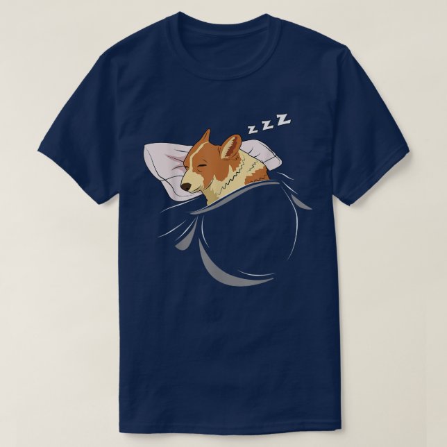 Corgi Sleep Sleeping Pyjamas Top Gift Corgi  (Design vorne)