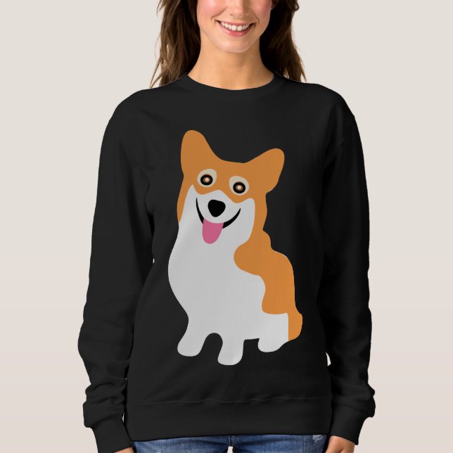 Corgi Smile Sweatshirt (Vorderseite)