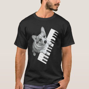 Corgi spielt Klavier Pianist Hunde Liebhaber T-Shirt