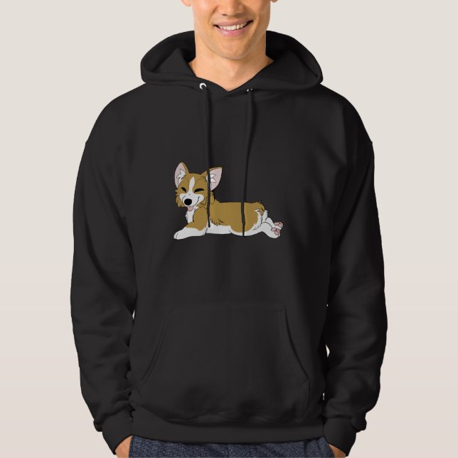 Corgi Sploot Hoodie (Vorderseite)
