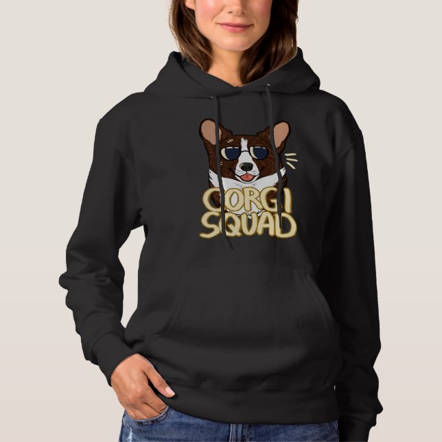 Corgi Squad Brindle Hoodie (Vorderseite)