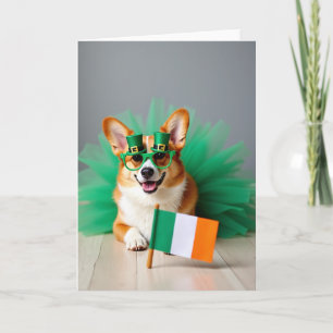 Corgi St. Patricks Day Fun-Karte Karte