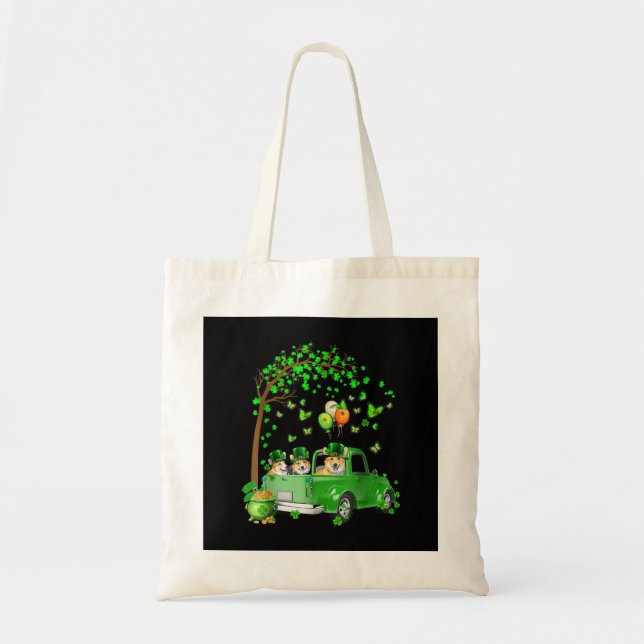 Corgi St Patricks Day Grüner LKW unter dem Baum Tragetasche (Vorne)