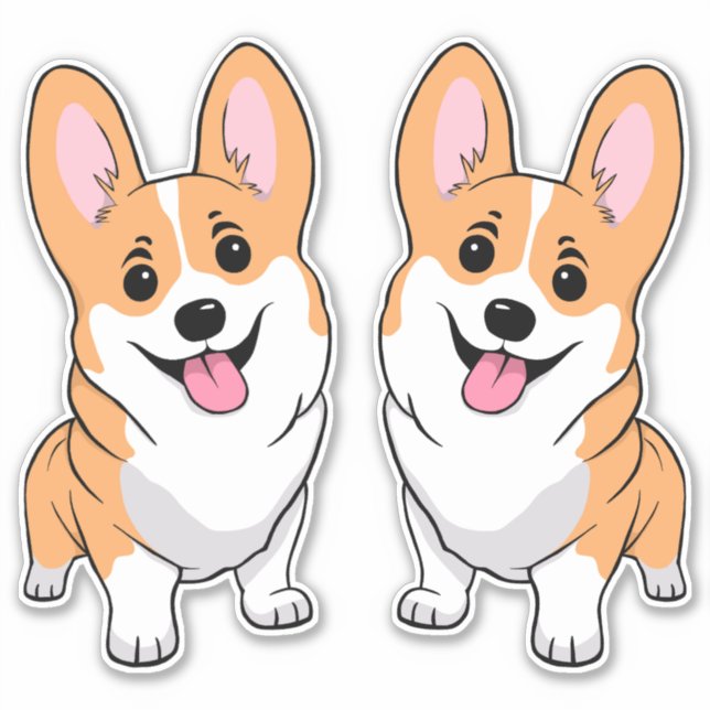 Corgi Sticker (Vorderseite)