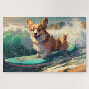 Corgi  Strand Surfen Malerei