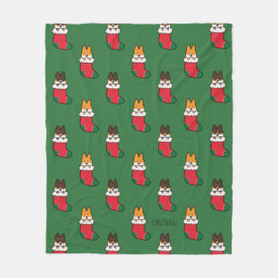 Corgi-Strumpf-Fleece-Decke Fleecedecke