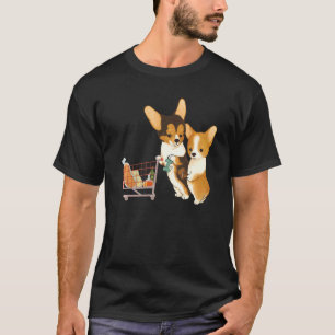 Corgi-Supermarkt-Hunde-Einkaufshund-Hundebesitzer- T-Shirt