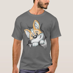 Corgi T-Shirt Frauen Mädchen Welpen-Mutter Hund he
