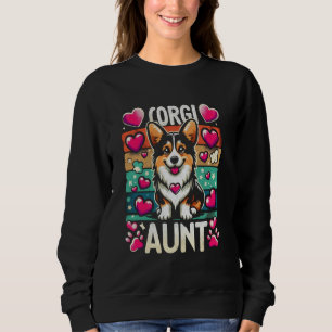 Corgi Tante für Corgi Dog Pet Lovers Sweatshirt