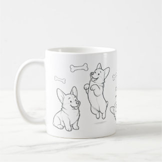 Corgi Tasse Süße Handgezeichnete Hund Kaffeetasse