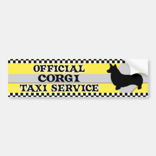 Corgi-Taxi-Service-Autoaufkleber (Pembroke) Autoaufkleber