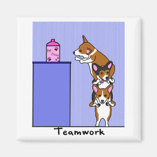 Corgi-Teamwork-Magnet Magnet