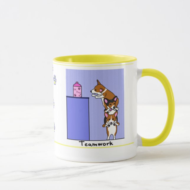 Corgi-Teamwork-Tasse Tasse (Rechts)