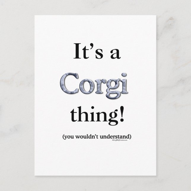 Corgi Thing Postkarte (Vorderseite)
